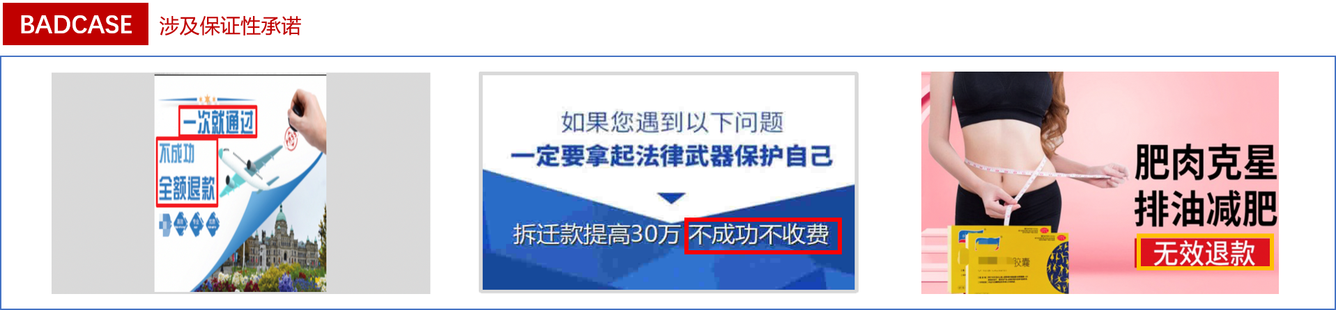 拒绝原因：含有保证性承诺等内容